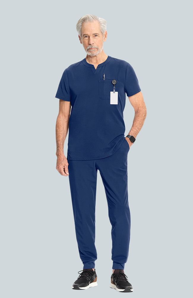 Men's Scrub Set: Cirrus Split Neck Top & Drift Jogger Pant