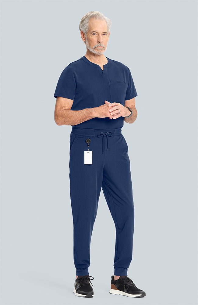 Men's Scrub Set: Cirrus Split Neck Top & Drift Jogger Pant