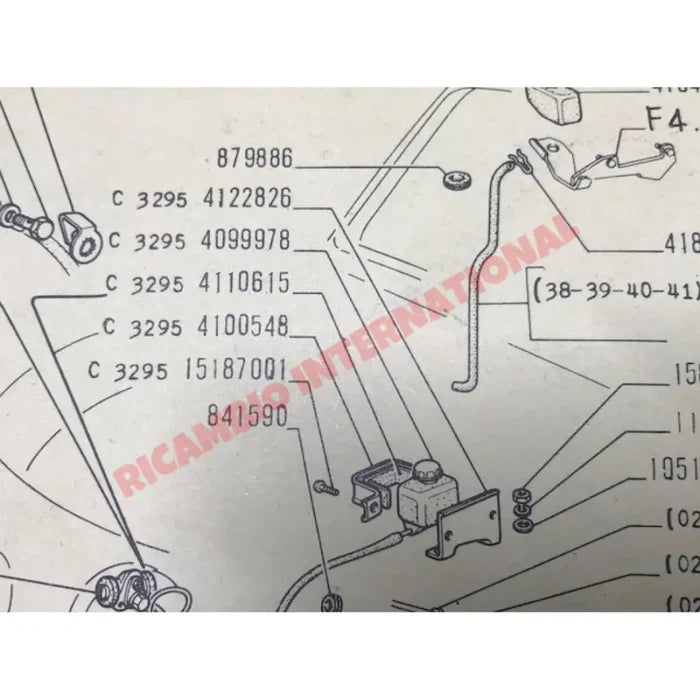 Metal Brake Reservoir Bracket Kit - Classic Fiat 500 - Hydraulic & Related Parts