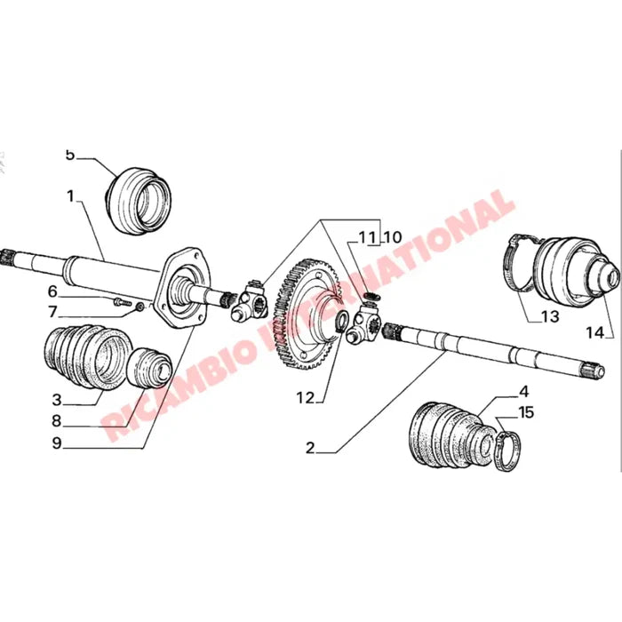 N/S Left Hand Drive Shaft - Classic Fiat Panda - Axles - Shafts and Joints