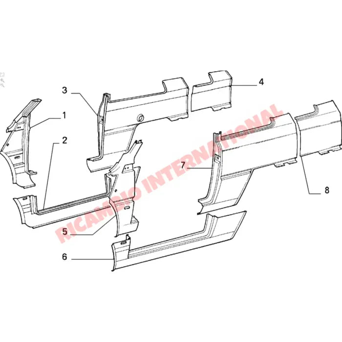 N/S Left Hand Front A-Post Filler Panel - Classic Fiat Panda - Body Panels
