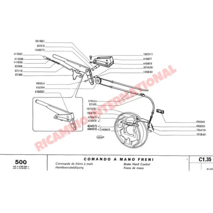 N/S Left Hand Front Brake Back Plate - Classic Fiat 500 126 - Brakes