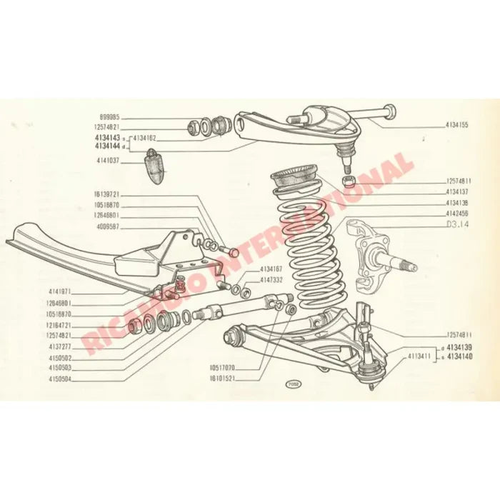 N/S Left Hand Front Top Suspension Wishbone & Ball Joint - Fiat 124 - Suspension Parts