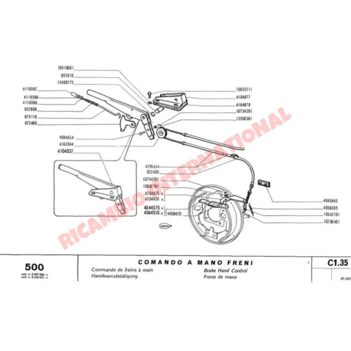 N/S Left Hand Rear Brake Back Plate - Classic Fiat 500 126 - Brakes