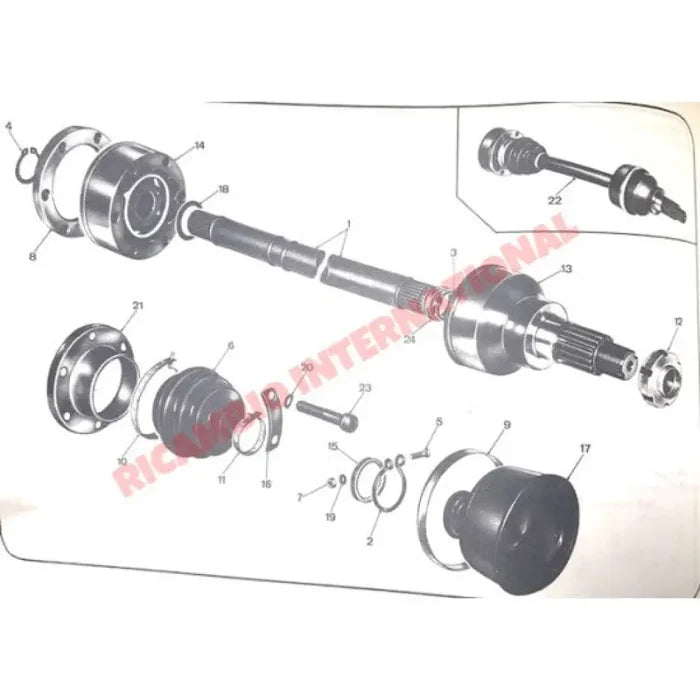Outer CV Boot Smooth (Wheel Side) - Lancia Fulvia Flavia - Steering