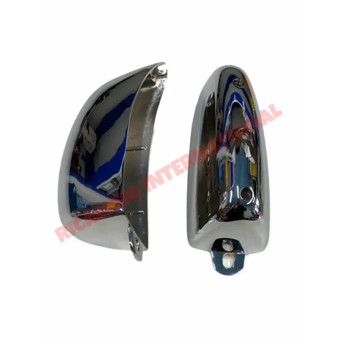 Pair of Chrome Rear Bumper Overiders - Autobianchi Bianchina Series 3 all models including Berlina & Panoramica