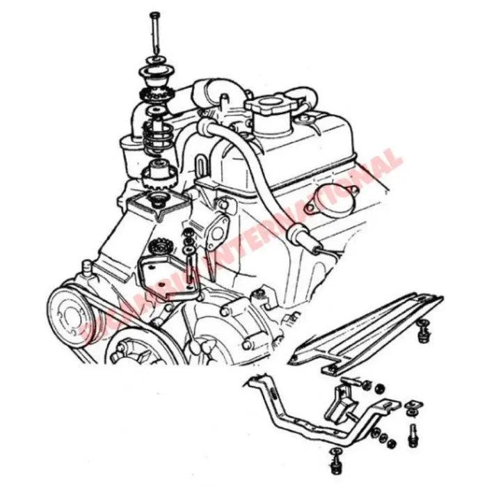 Pair of Engine Mount Support Studs (2) - Classic Fiat 500 126 - Engine & Mountings