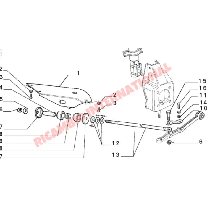 Pair of Front Tie Bar Support Brackets - Classic Fiat Panda - Suspension and Related Parts