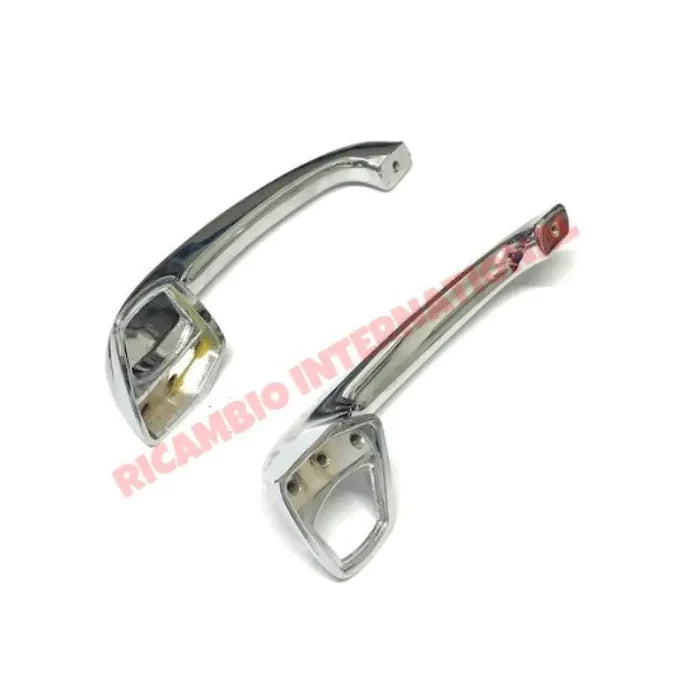 Pair of Left & Right Outer Chrome Door Handles - Lancia Fulvia - Lancia Fulvia