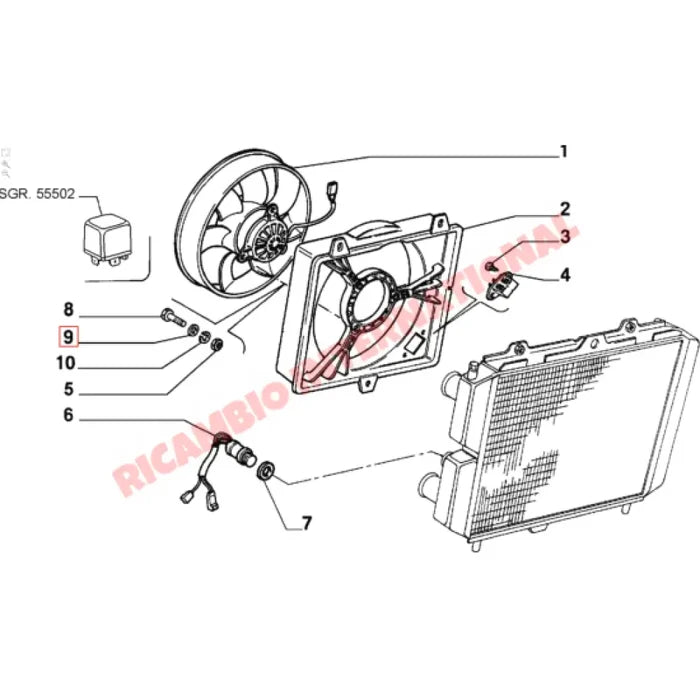 Radiator Fan Motor - Fiat 126 - Heating & Cooling