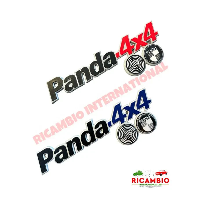 Rear Badge - Classic Fiat Panda 4x4 - RED - Badges & Emblems