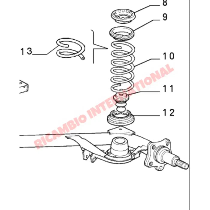 Rear Coil Spring Bottom Rubber Supporting Ring - Classic Fiat Panda - Suspension and Related Parts