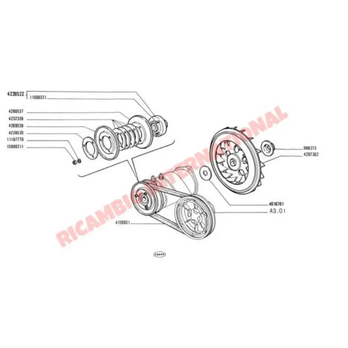 Rear Dynamo Generator Hub - Classic Fiat 500 126 - Classic Fiat 500 Parts & Spares