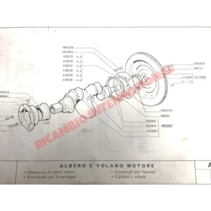 Rear Main Crankshaft Bearing Gasket - Classic Fiat 500 126 - Gaskets & Oil Seals