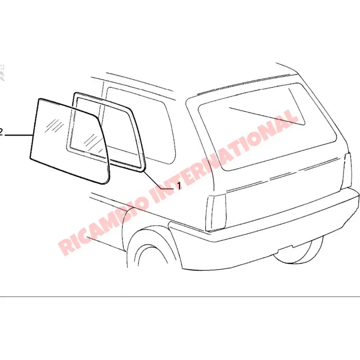 Rear Side Glass (FIXED) - Classic Fiat Panda - Windows - Seals & Associated Parts