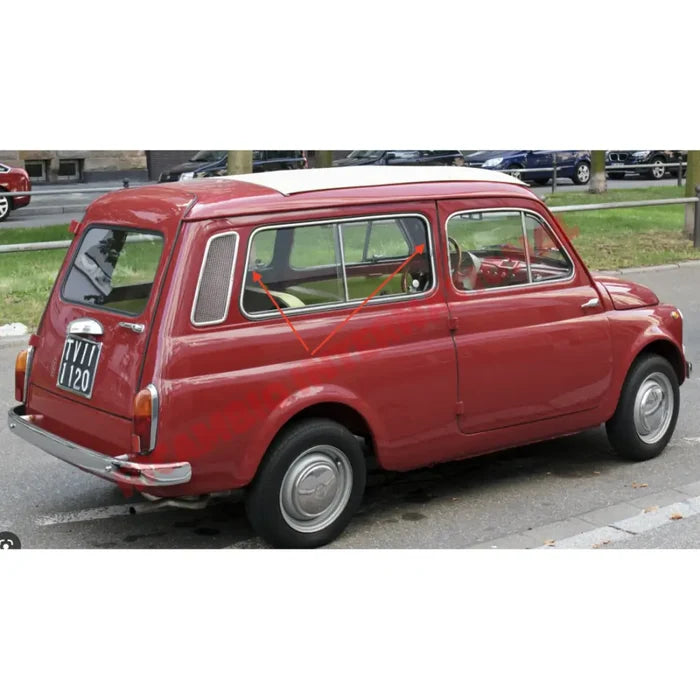 Rear Side Sliding Window Aluminium Frame Kit - Classic Fiat 500 - Window Seals & Associated Parts
