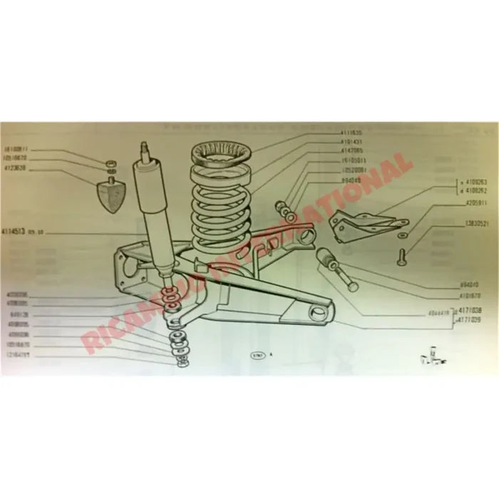 Rear Sports Shock Absorber Kit (2) - Classic Fiat 500,126 - Suspension