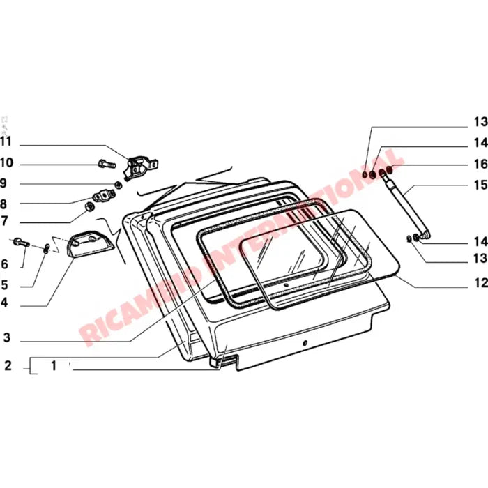 Rear Tailgate Strut - Fiat 126 - Body Parts