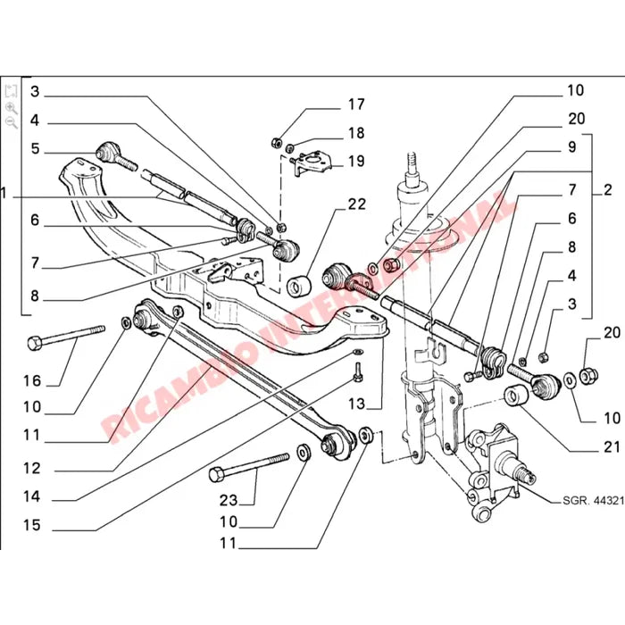Rear Trailing Arm Bush (Front) - Classic Fiat Panda - Suspension and Related Parts