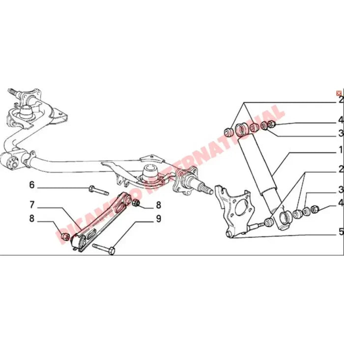 Rear Trailing Arm Bush (Rear) - Classic Fiat Panda - Suspension and Related Parts