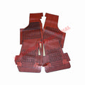 Red Rubber Mat Set (Best Quality) (4 piece) - Classic Fiat 500 - Rubber Mats