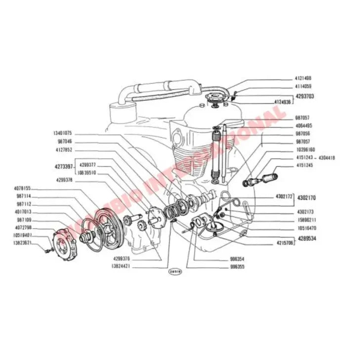 Rigid Style Aluminium Push Rod Tube Kit (5) - Classic Fiat 500 126 - Engine & Associated Items