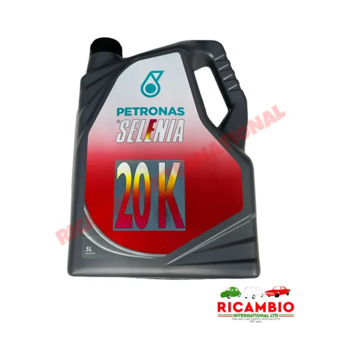 Selenia 20K Oil 5Ltr (10W40) Semi-Synthetic - Classic Fiat Panda,Uno,Cinquecento,Seicento,Punto Mk1 - Service Items