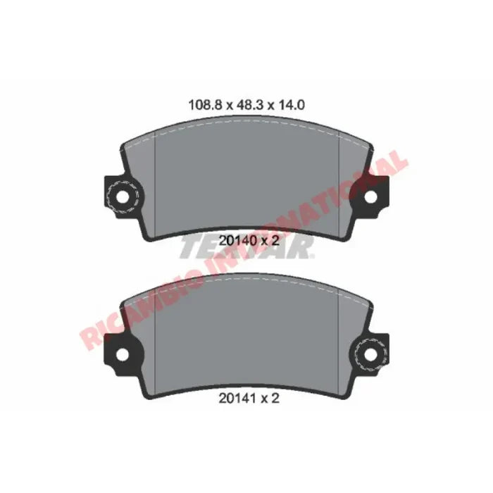 Set of Rear Brake Pads - Fiat 130 - Brake Parts and Components