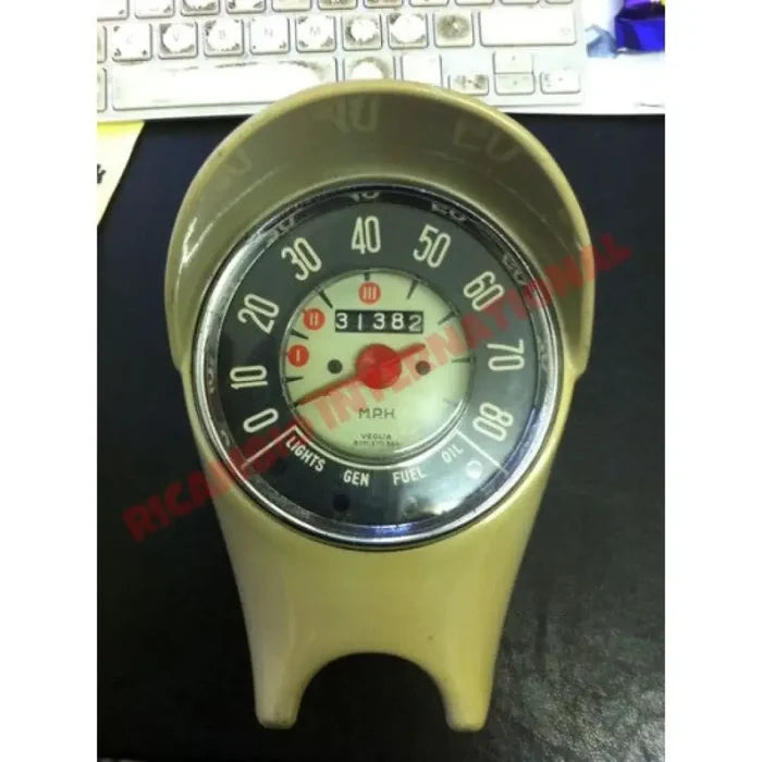 FLAT Speedo Front Speedometer Glass (MPH) - Classic Fiat 500 - Classic Fiat 500 Parts & Spares