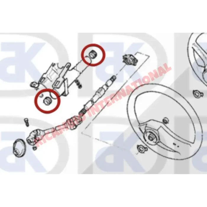 Steering Column Top & Bottom Bush - Classic Fiat Panda Punto MK1 Uno Tipo Tempra Lancia Y10 - Steering and Related Parts