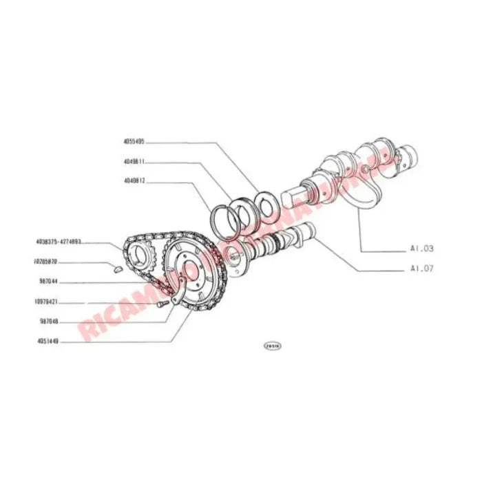 Timing Chain Kit - Classic Fiat 500 126 - Mechanical & Engine Parts