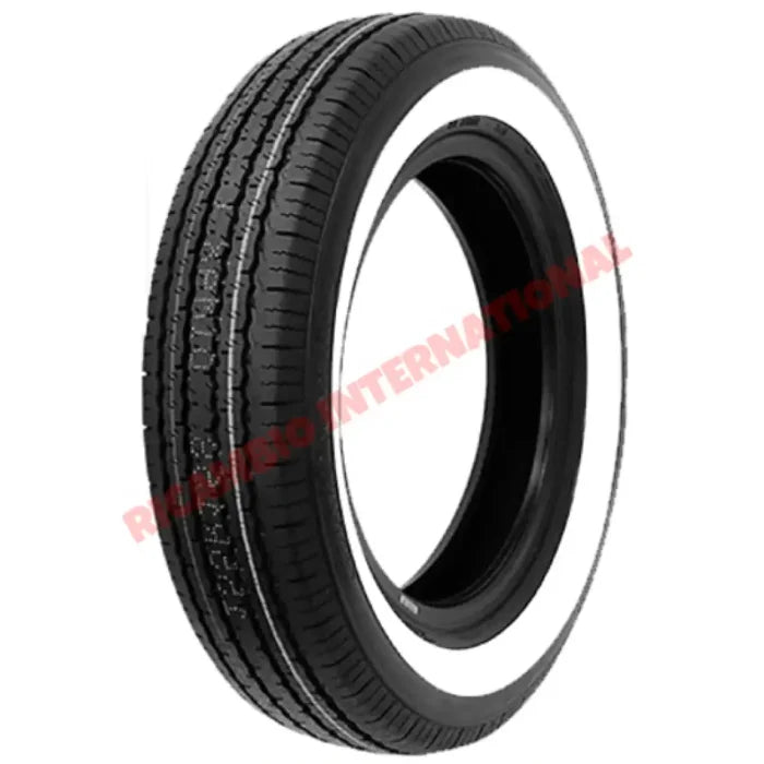 Tyre White Wall 125/62S x 12 (30mm Whitewall) - Classic Fiat 500 Autobianchi - Wheels - Tyres and Tubes