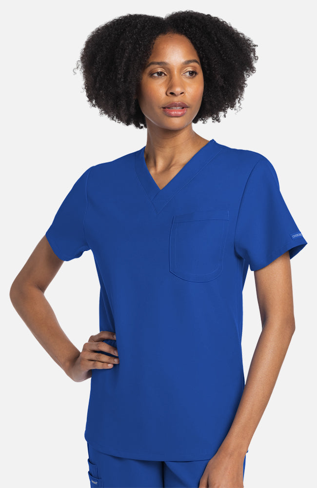 Unisex Scrub Set: V-Neck 1 Pocket Scrub Top & Drawstring 2-Pocket Cargo Scrub Pant