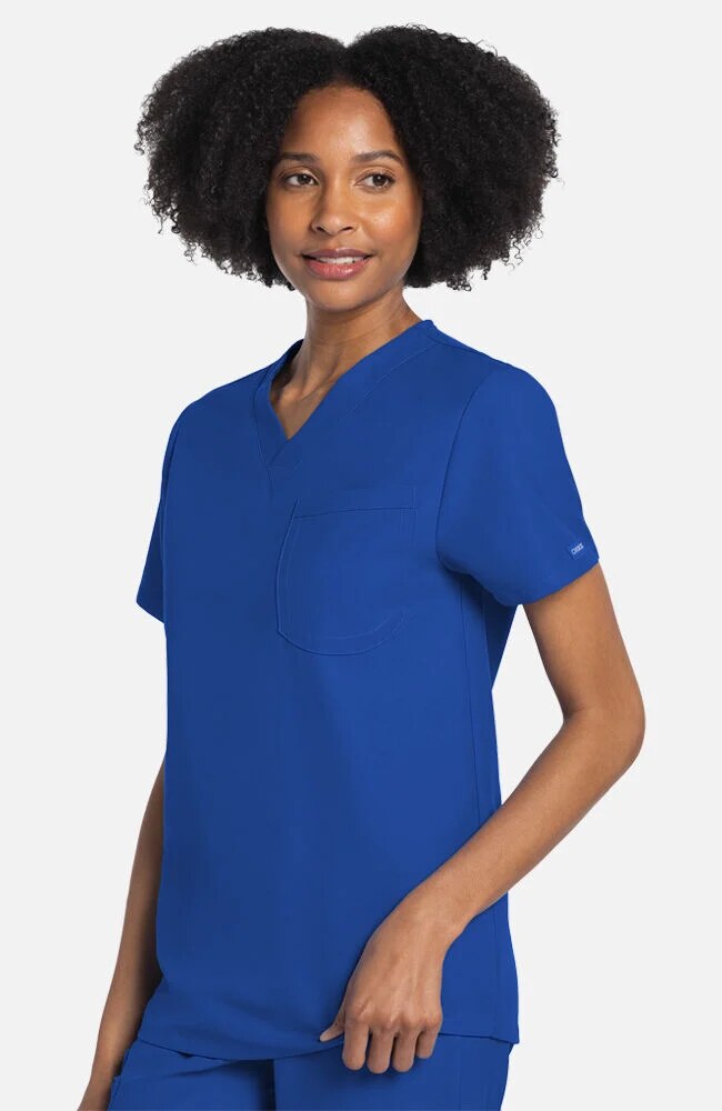 Unisex Scrub Set: V-Neck 1 Pocket Scrub Top & Drawstring 2-Pocket Cargo Scrub Pant