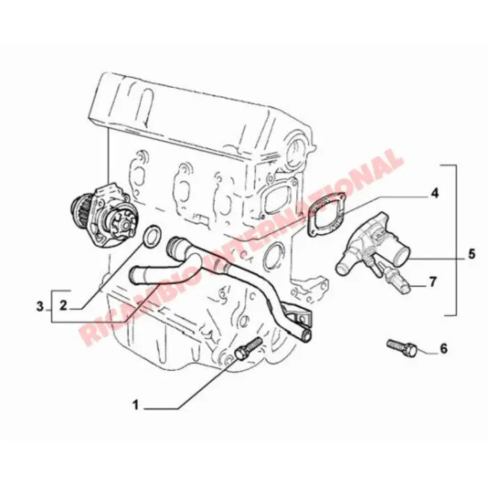 Water Pump Metal Pipe - Fiat & Alfa Romeo Punto MK2 Grande Punto Idea N.Bravo Stilo Mito