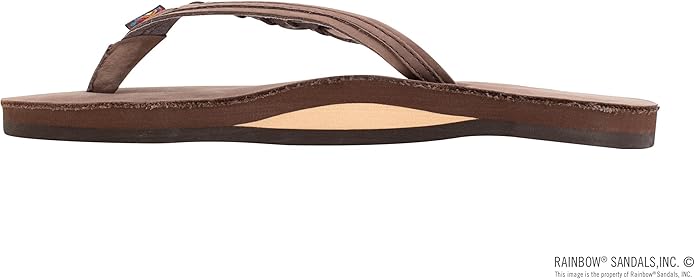 brown sandal with a brown sole on a white background