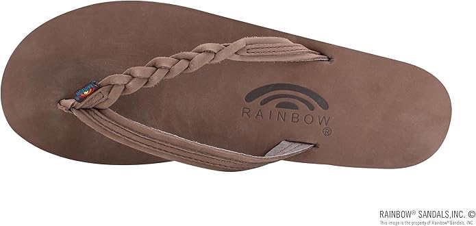 brown sandal with a brown sole on a white background