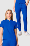 Women's Scrub Set: Haven Mandarin Collar Top & Harmony Jogger Pant