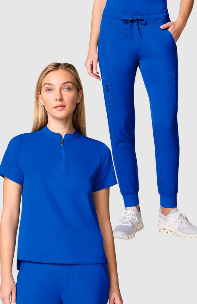 Women's Scrub Set: Haven Mandarin Collar Top & Harmony Jogger Pant