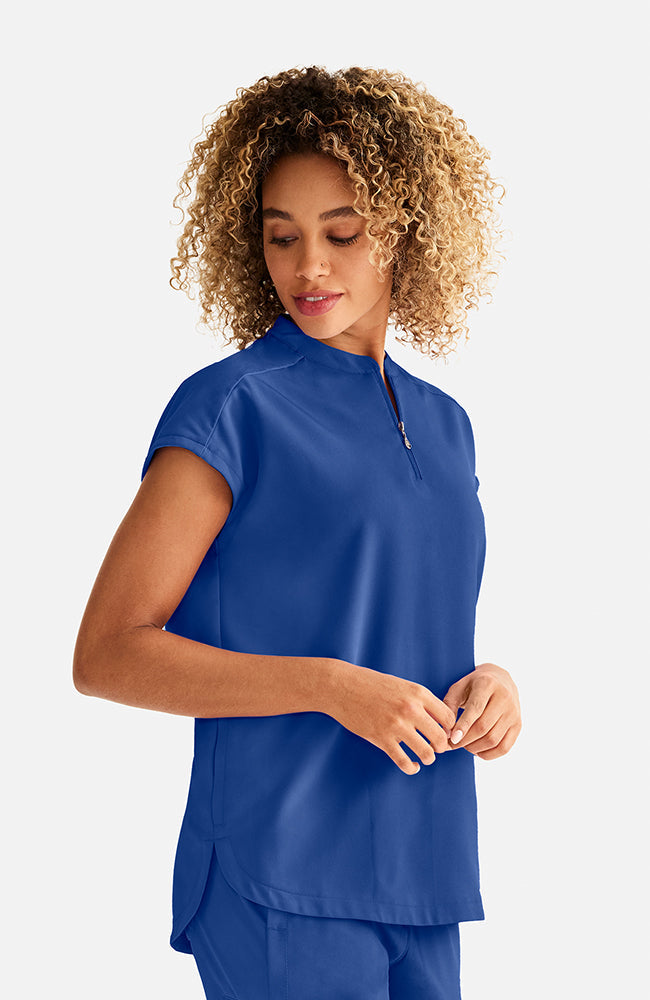 Women's Scrub Set: Sandy Zip Mandarin Collar Top & Joelle Flare Leg Pant