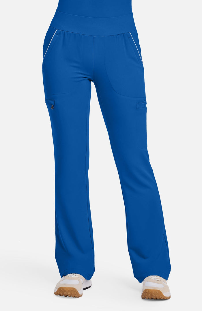 Women's Scrub Set: Sandy Zip Mandarin Collar Top & Joelle Flare Leg Pant