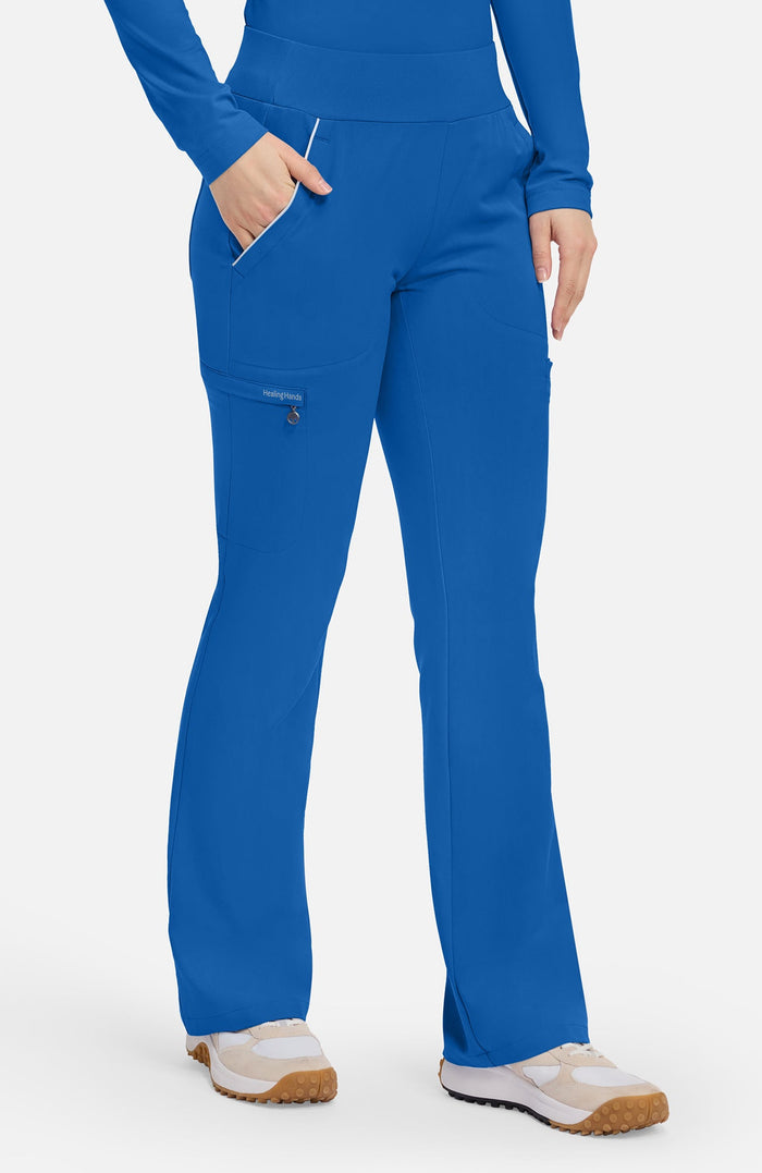 Women's Scrub Set: Sandy Zip Mandarin Collar Top & Joelle Flare Leg Pant