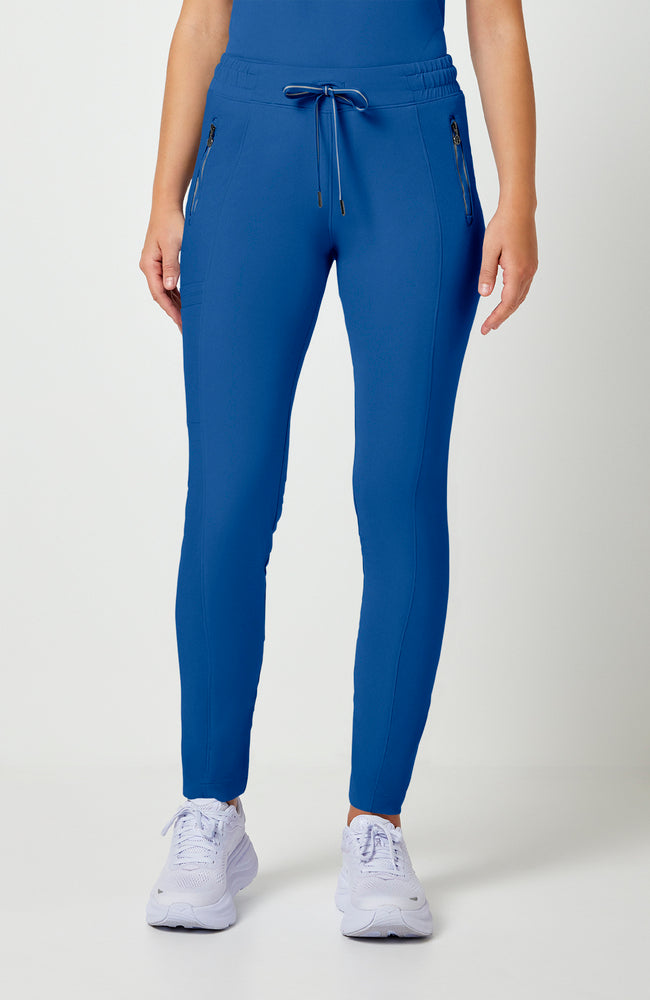 Women's Scrub Set: Sonia Zip Y-Neck Top & Niko Elastic Waistband Pant
