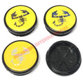 Yellow Abarth Wheel Centre Cap Set (4) - Fiat - Strada/Ritmo